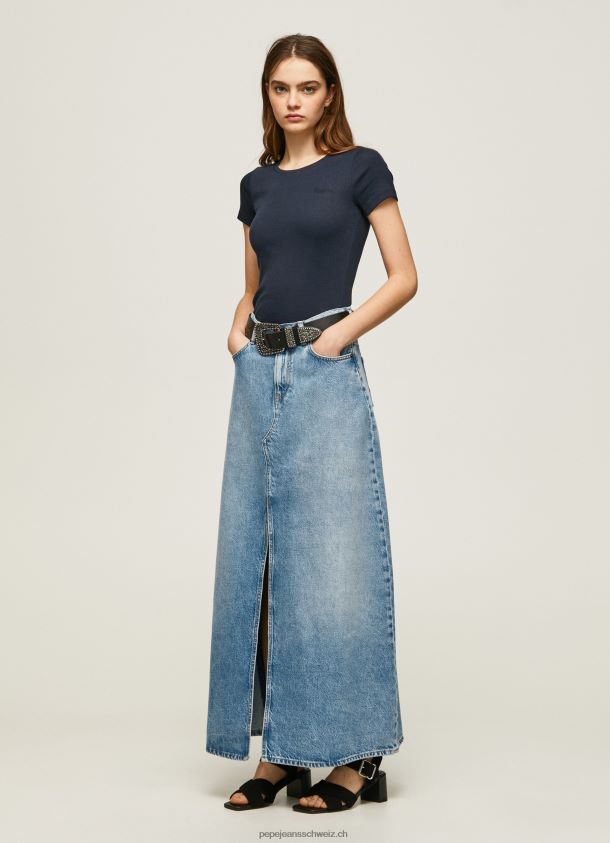 Baumwoll-T-Shirt mit Logo Frauen Pepe Jeans dulwich 84XH6T417