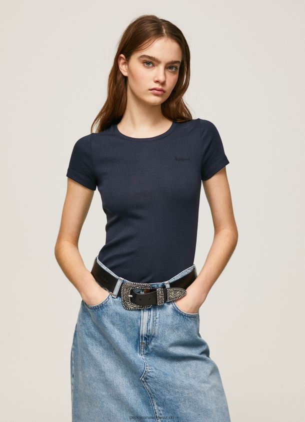 Baumwoll-T-Shirt mit Logo Frauen Pepe Jeans dulwich 84XH6T417