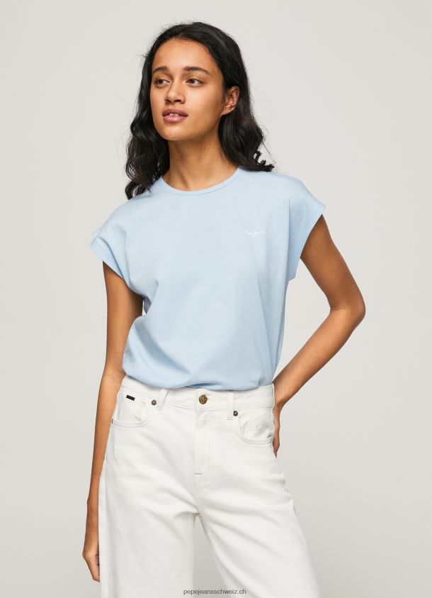 Bloom Basic T-Shirt mit Logo Frauen Pepe Jeans Bucht 84XH6T448