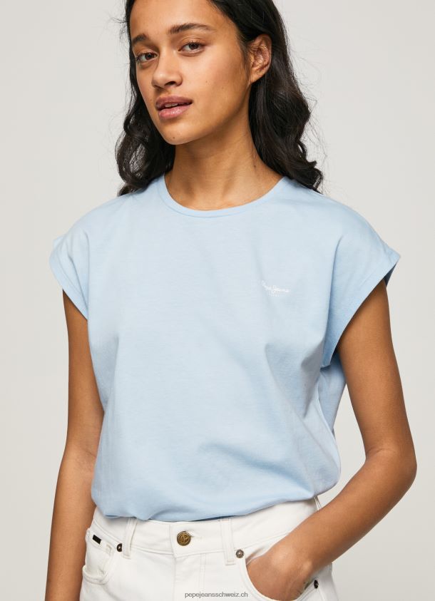 Bloom Basic T-Shirt mit Logo Frauen Pepe Jeans Bucht 84XH6T448