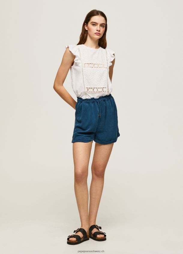 Hemd mit durchbrochenen Details Frauen Pepe Jeans Weiss 84XH6T437