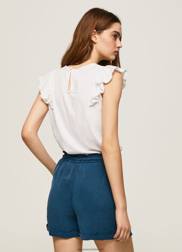 Hemd mit durchbrochenen Details Frauen Pepe Jeans Weiss 84XH6T437