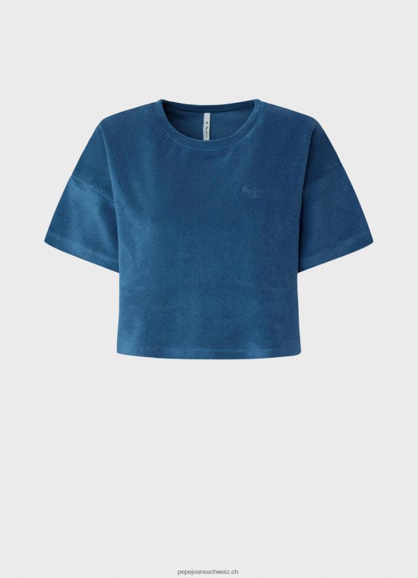 Kurz geschnittenes Samt-T-Shirt Frauen Pepe Jeans Jarman 84XH6T461