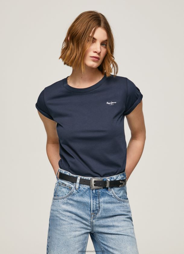 Kurzarm-T-Shirt aus Baumwolle Frauen Pepe Jeans dulwich 84XH6T430