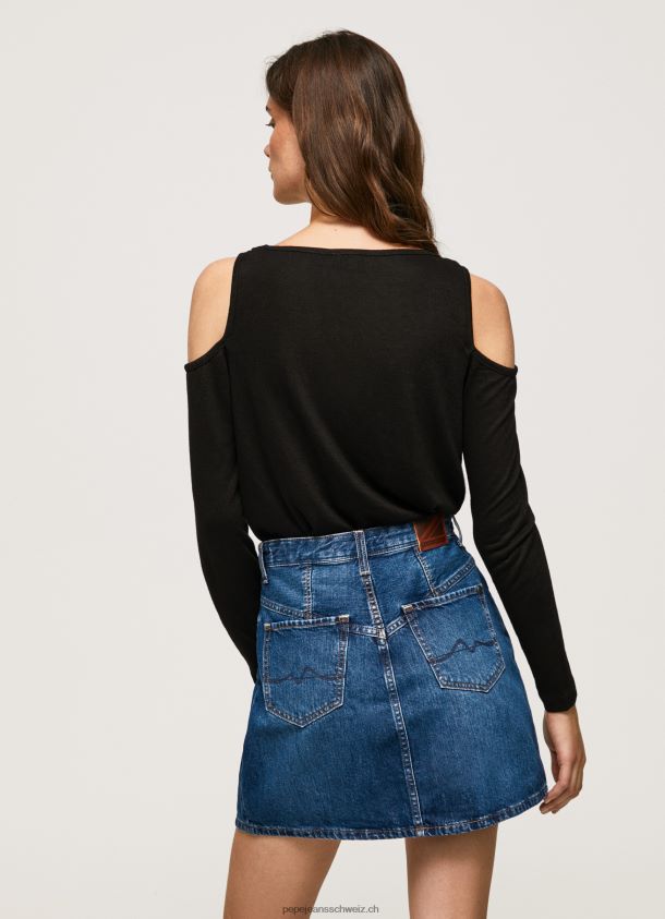 Langarm-T-Shirt mit Trägern Frauen Pepe Jeans Schwarz 84XH6T399