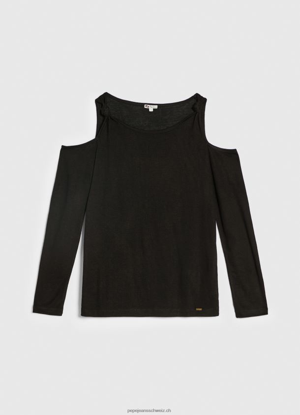 Langarm-T-Shirt mit Trägern Frauen Pepe Jeans Schwarz 84XH6T399