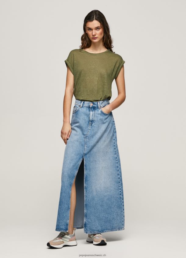 Leinen-T-Shirt mit Armlochärmeln Frauen Pepe Jeans Bereich 84XH6T439