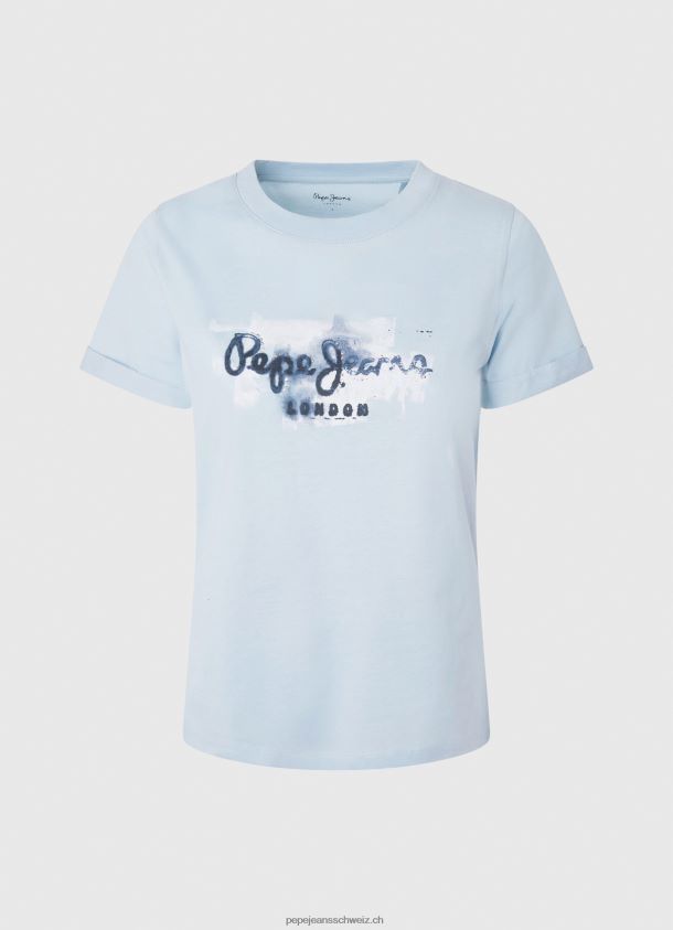 T-Shirt aus Baumwolle mit Farbverlauf Frauen Pepe Jeans Bucht 84XH6T422