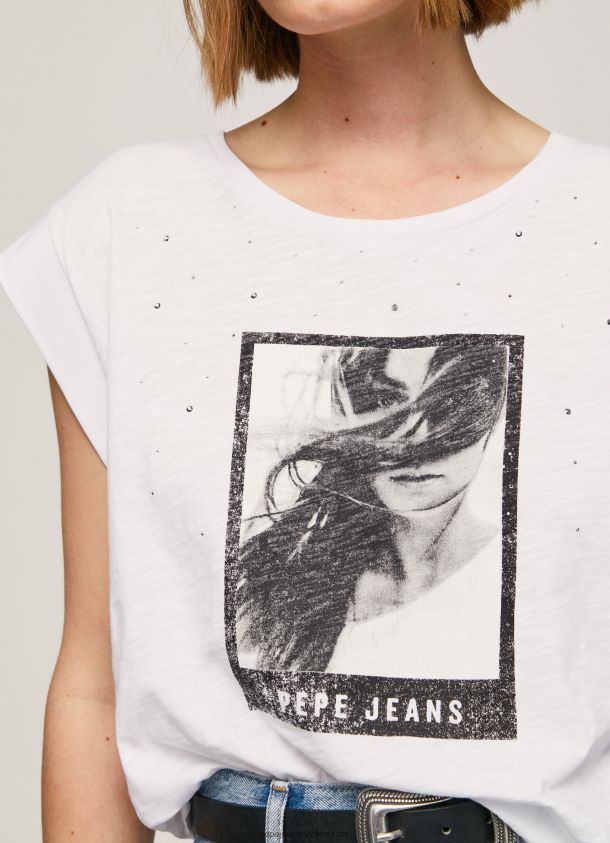 T-Shirt mit Fotodruck Frauen Pepe Jeans Weiss 84XH6T387