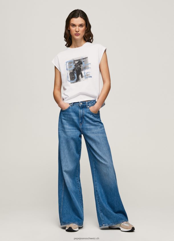 T-Shirt mit Fotodruck Frauen Pepe Jeans Weiss 84XH6T410