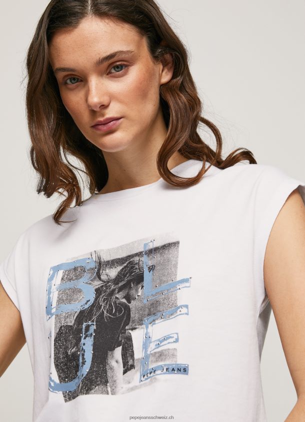 T-Shirt mit Fotodruck Frauen Pepe Jeans Weiss 84XH6T410