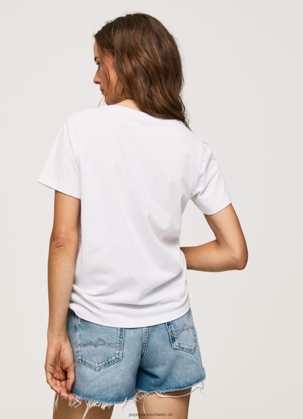 T-Shirt mit Fotodruck Frauen Pepe Jeans Weiss 84XH6T429