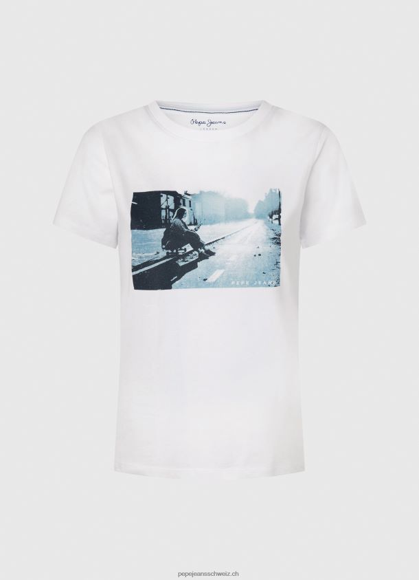 T-Shirt mit Fotodruck Frauen Pepe Jeans Weiss 84XH6T429