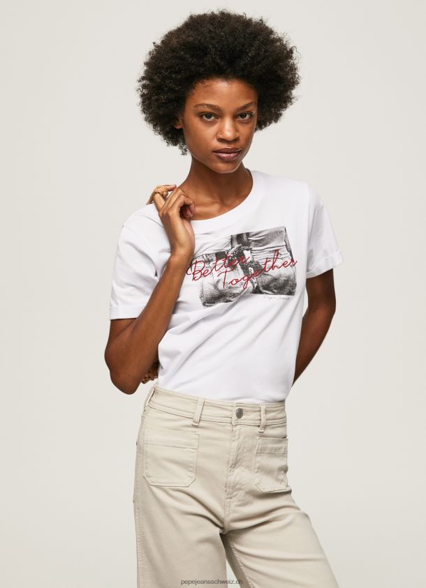 T-Shirt mit Fotodruck Frauen Pepe Jeans Weiss 84XH6T432