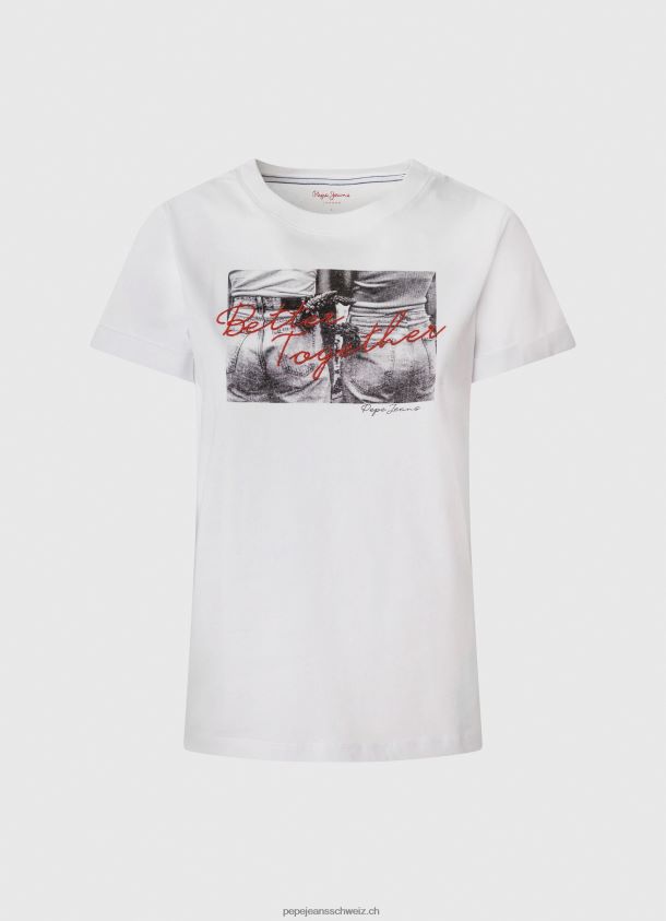 T-Shirt mit Fotodruck Frauen Pepe Jeans Weiss 84XH6T432