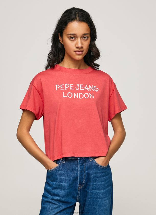 T-Shirt mit Logo-Print Frauen Pepe Jeans studiorot 84XH6T379