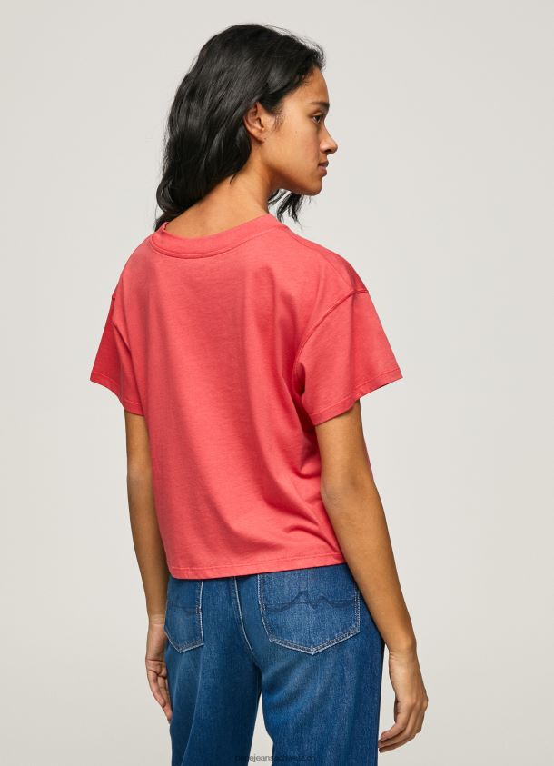 T-Shirt mit Logo-Print Frauen Pepe Jeans studiorot 84XH6T379