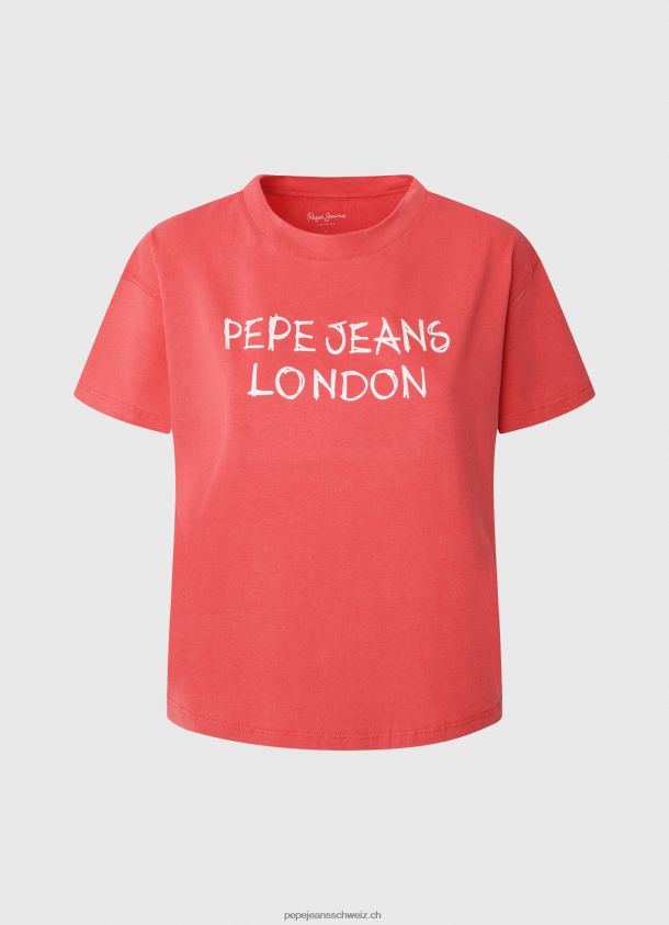 T-Shirt mit Logo-Print Frauen Pepe Jeans studiorot 84XH6T379
