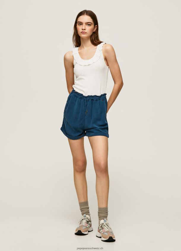T-Shirt mit Rüschenausschnitt Frauen Pepe Jeans Weiss 84XH6T390