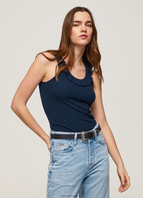 T-Shirt mit Rüschenausschnitt Frauen Pepe Jeans dulwich 84XH6T441