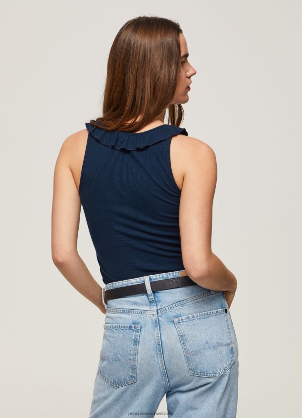 T-Shirt mit Rüschenausschnitt Frauen Pepe Jeans dulwich 84XH6T441