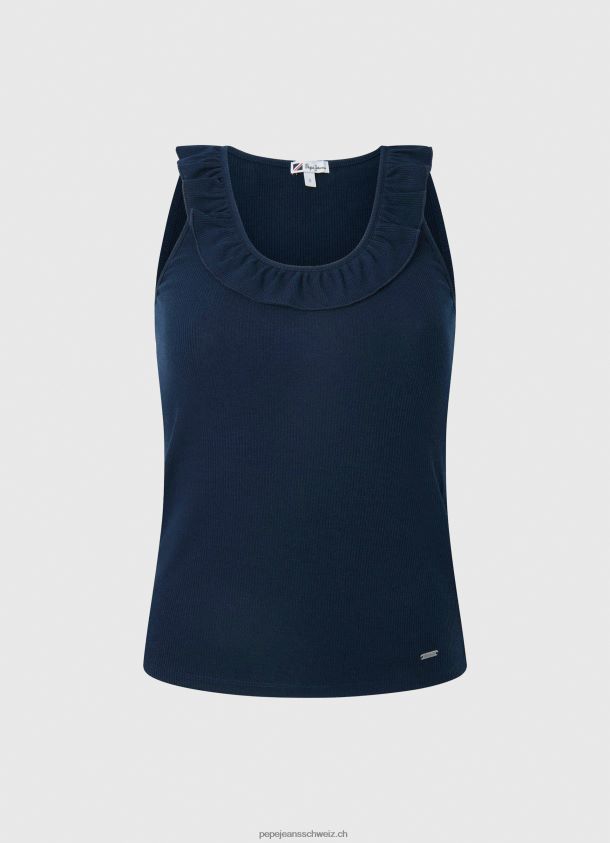 T-Shirt mit Rüschenausschnitt Frauen Pepe Jeans dulwich 84XH6T441
