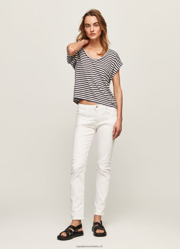 T-Shirt mit gestreiftem Aufdruck Frauen Pepe Jeans dulwich 84XH6T458