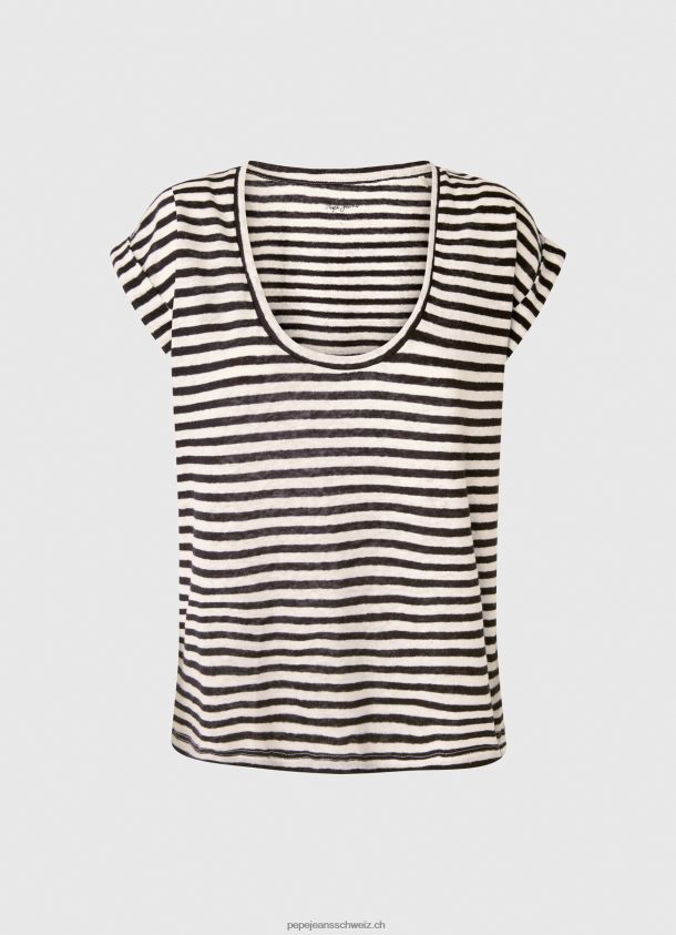 T-Shirt mit gestreiftem Aufdruck Frauen Pepe Jeans dulwich 84XH6T458