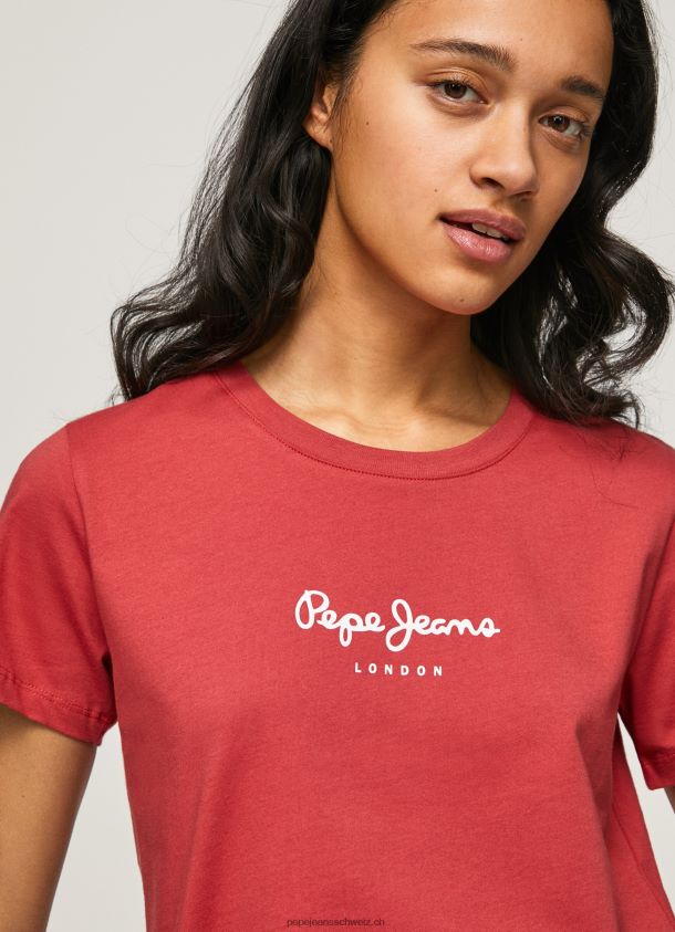 bedrucktes T-Shirt Frauen Pepe Jeans studiorot 84XH6T456