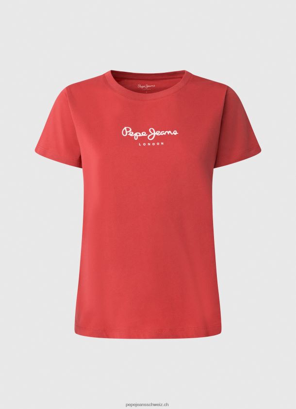 bedrucktes T-Shirt Frauen Pepe Jeans studiorot 84XH6T456