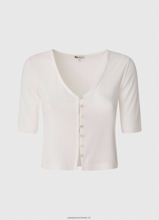 geripptes Cardigan-Shirt Frauen Pepe Jeans Mousse 84XH6T383