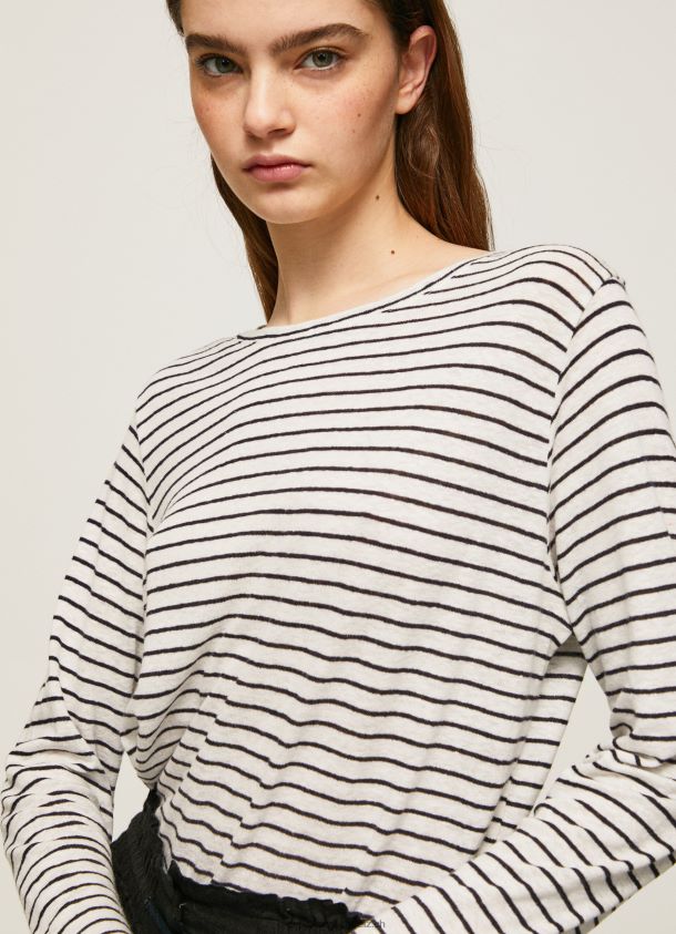 gestreiftes Langarm-T-Shirt Frauen Pepe Jeans dulwich 84XH6T436