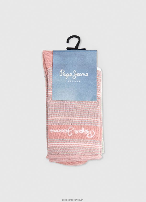 3er-Pack gestreifte Socken Frauen Pepe Jeans natur 84XH6T565