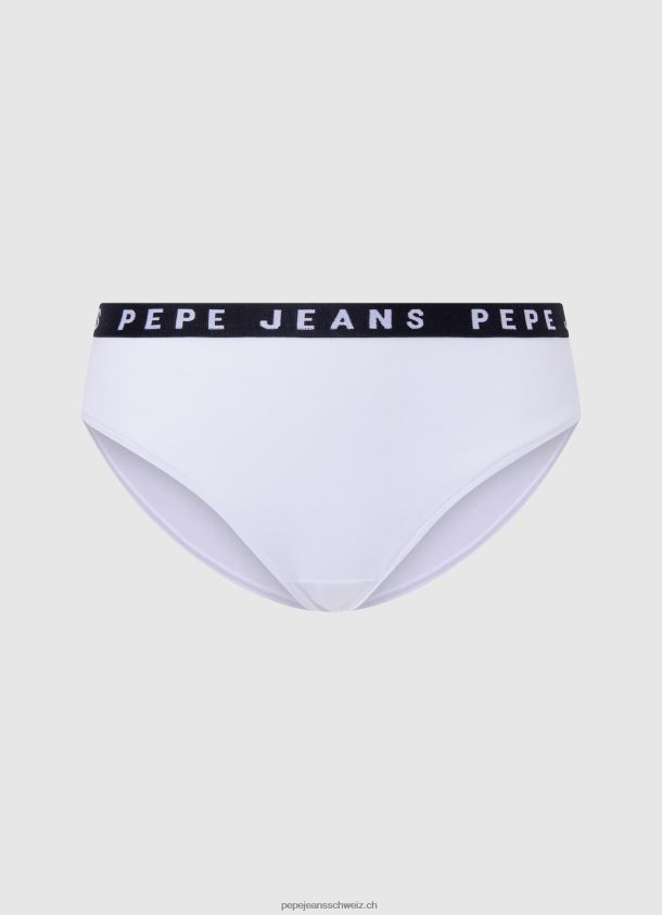 Klassischer Slip mit aufgedrucktem Logo Frauen Pepe Jeans Schwarz 84XH6T539