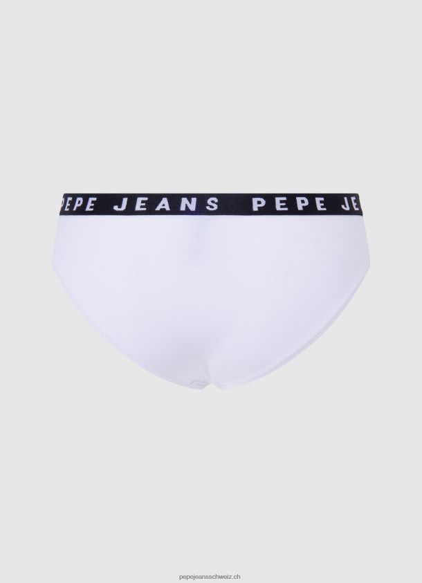 Klassischer Slip mit aufgedrucktem Logo Frauen Pepe Jeans Weiss 84XH6T537