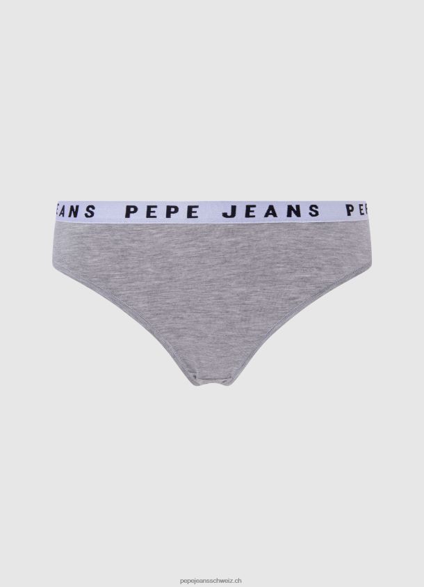 Klassischer String mit aufgedrucktem Logo Frauen Pepe Jeans grau meliert 84XH6T568