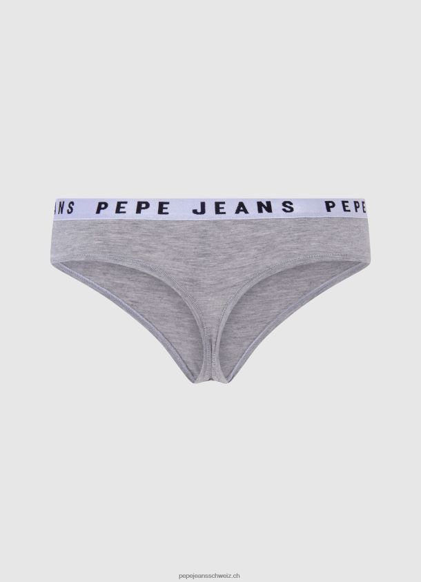 Klassischer String mit aufgedrucktem Logo Frauen Pepe Jeans grau meliert 84XH6T568