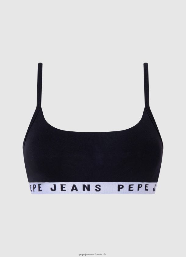 Klassischer String mit aufgedrucktem Logo Frauen Pepe Jeans grau meliert 84XH6T568