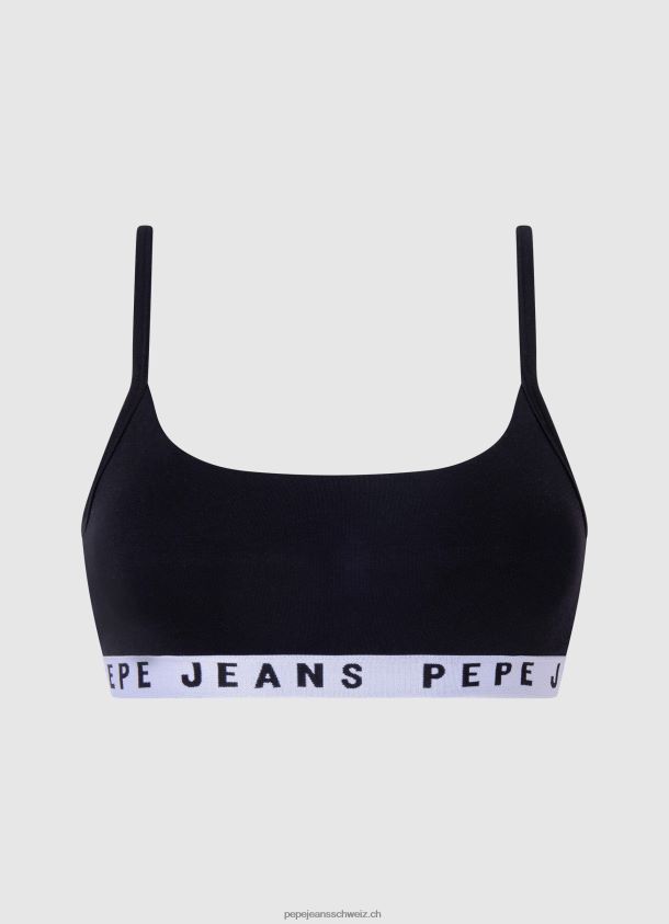 Sport-BH aus Baumwolle Frauen Pepe Jeans Schwarz 84XH6T567