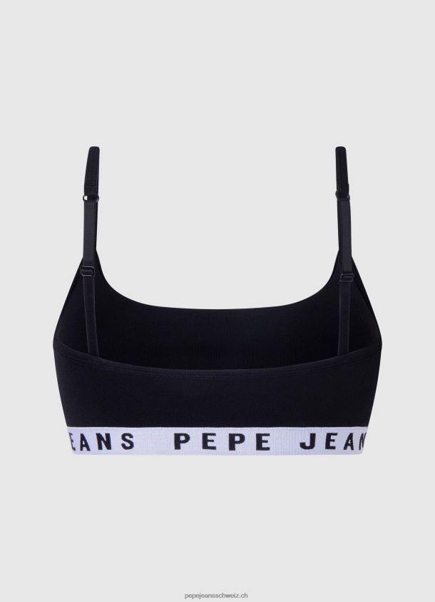 Sport-BH aus Baumwolle Frauen Pepe Jeans Schwarz 84XH6T567