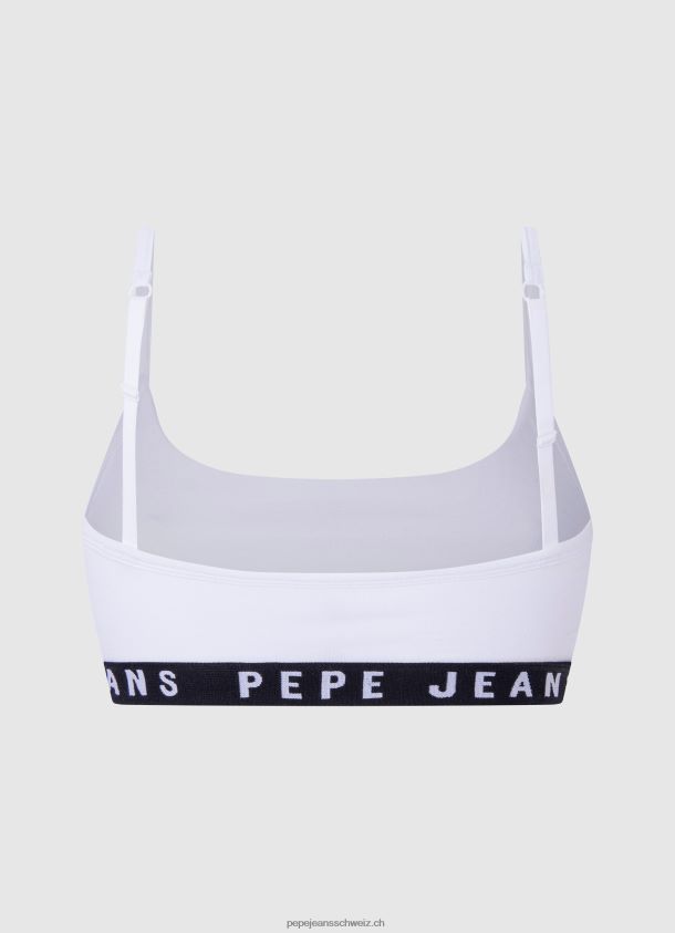 Sport-BH aus Baumwolle Frauen Pepe Jeans Weiss 84XH6T536