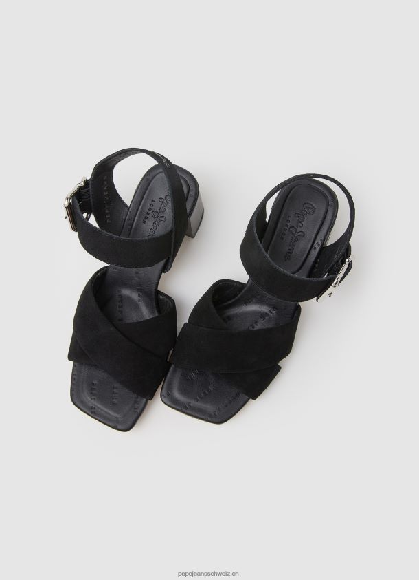 Altea Basic Wildledersandalen Frauen Pepe Jeans Schwarz 84XH6T648
