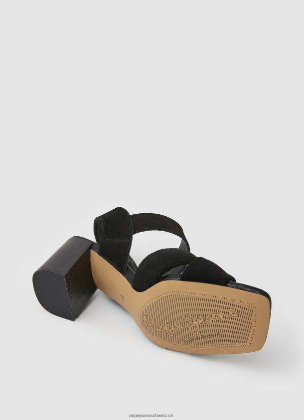 Altea Basic Wildledersandalen Frauen Pepe Jeans Schwarz 84XH6T648