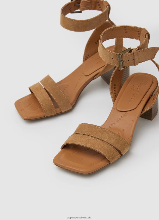 Altea elegante Wildledersandalen Frauen Pepe Jeans Tabak 84XH6T642