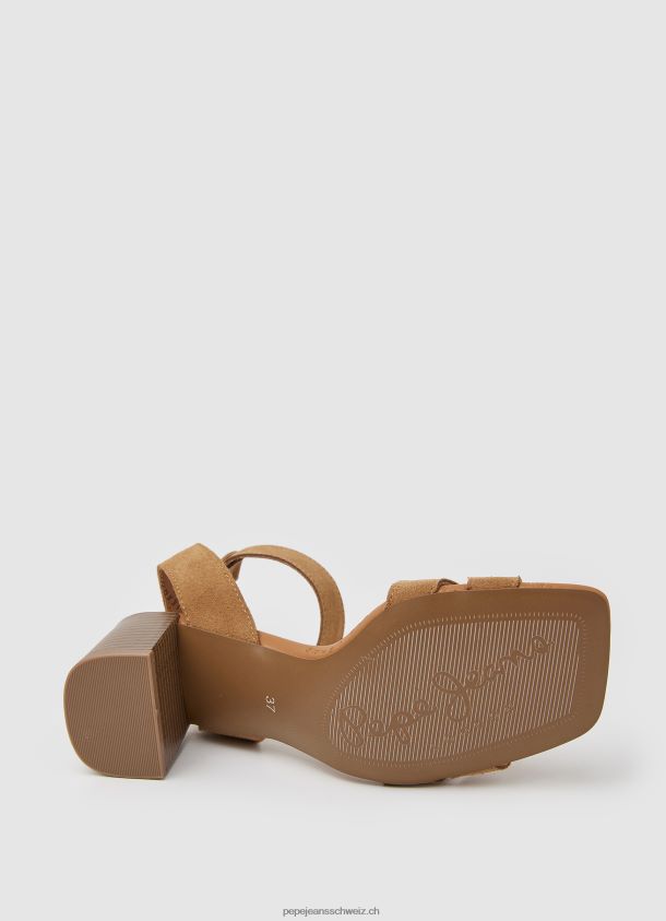 Altea elegante Wildledersandalen Frauen Pepe Jeans Tabak 84XH6T642
