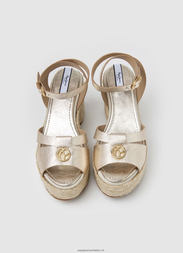 Taffy Night Ledersandalen Frauen Pepe Jeans Gold 84XH6T646