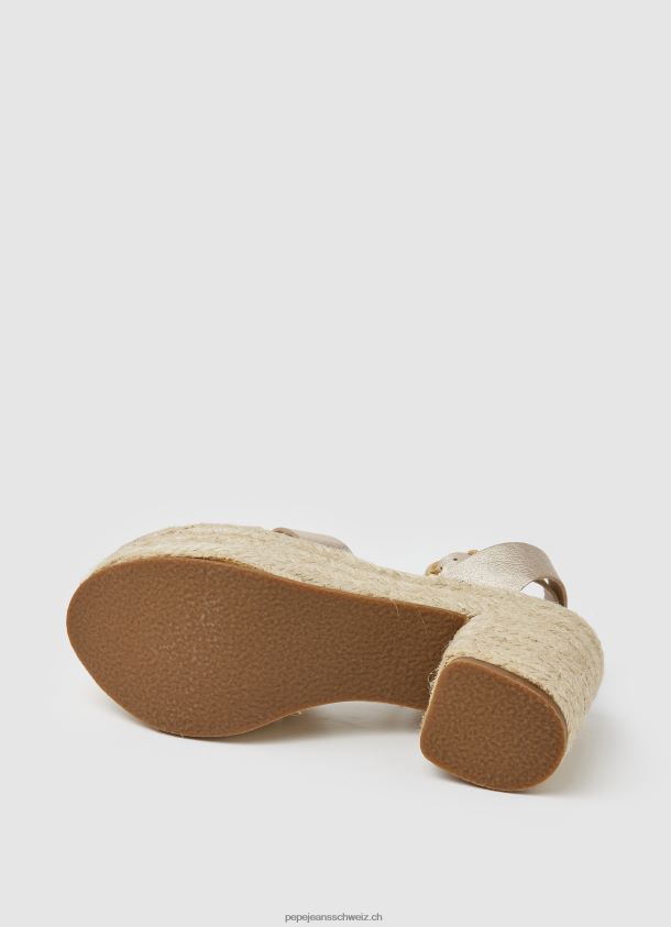 Taffy Night Ledersandalen Frauen Pepe Jeans Gold 84XH6T646