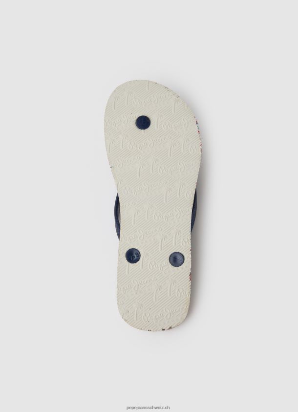 Geblümte Rake-Strand-Flip-Flops Frauen Pepe Jeans Rot 84XH6T702