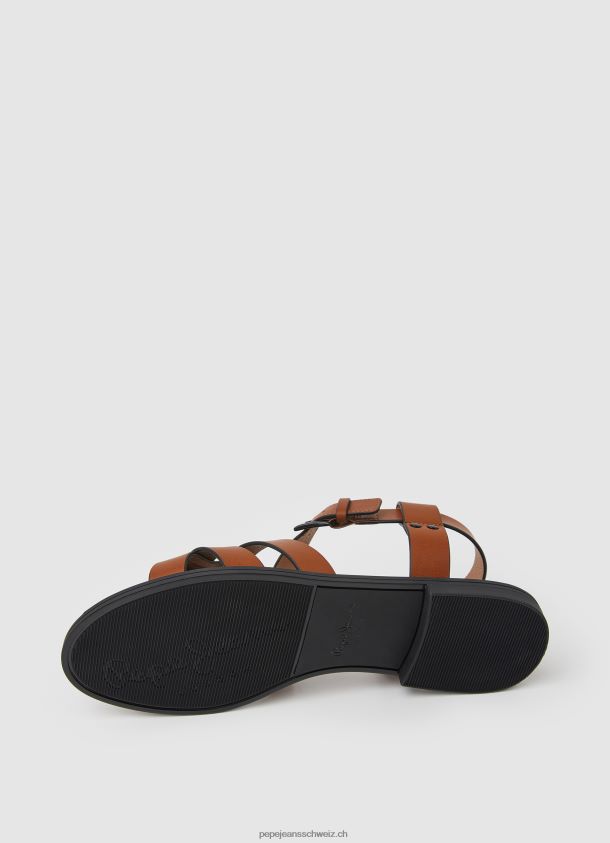 Hayes Rome Flache Sandalen Frauen Pepe Jeans Cognac 84XH6T655