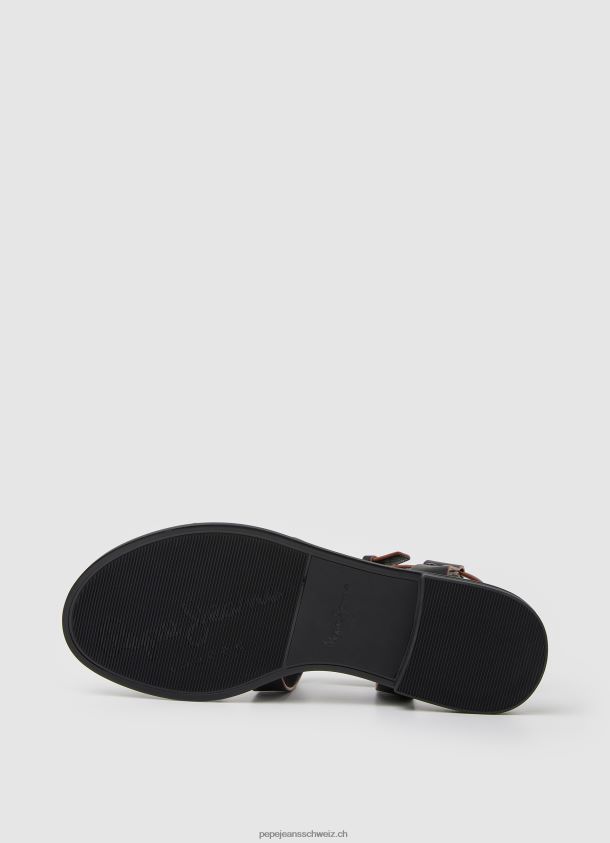 Hayes Rome Flache Sandalen Frauen Pepe Jeans Schwarz 84XH6T657